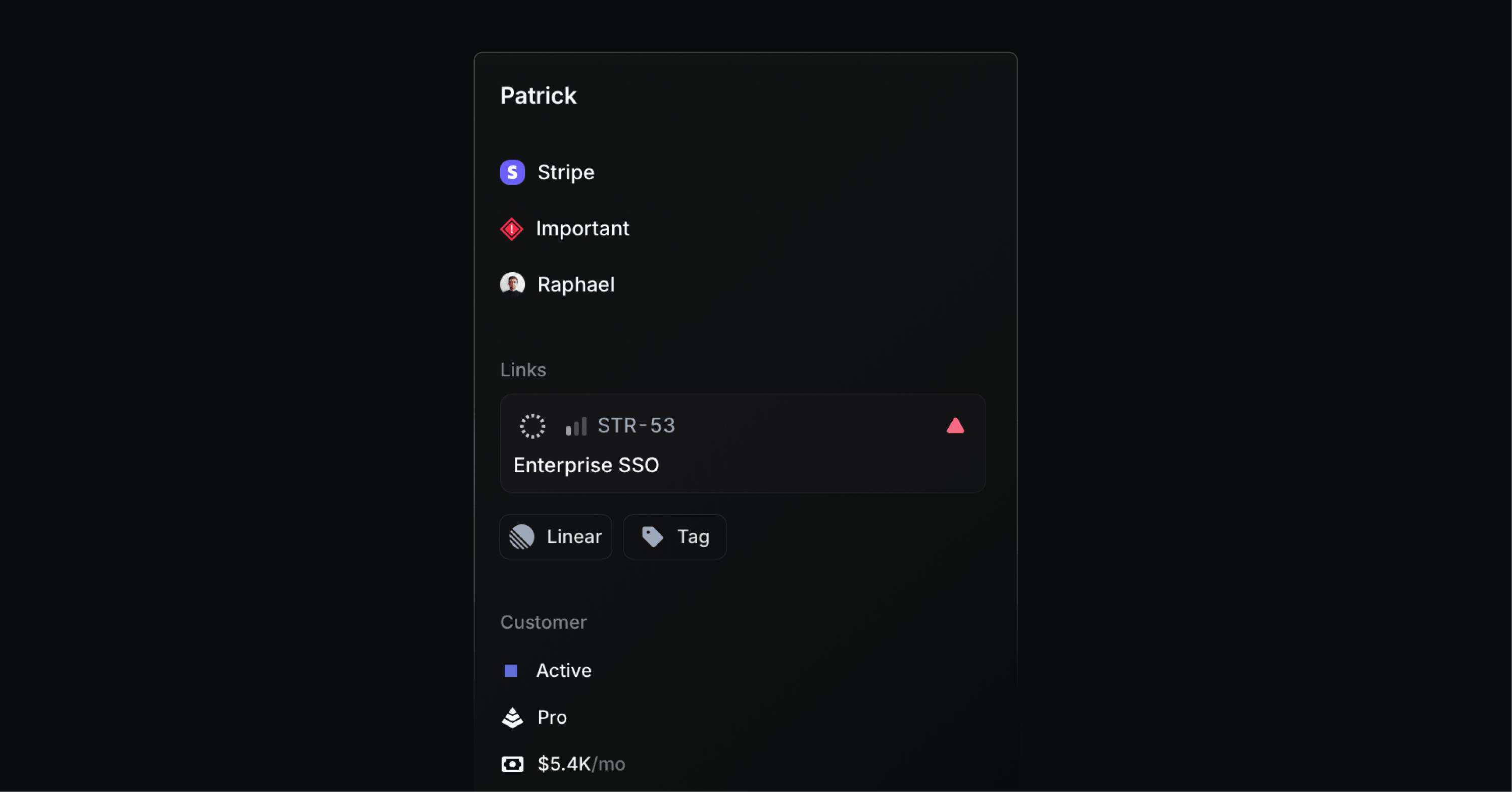 Productlane support conversation with a linked engineering issue